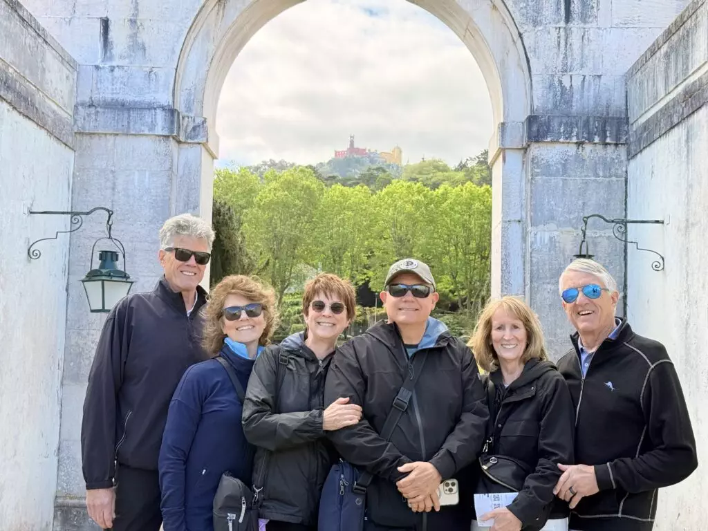 A cruise guest exploring Sintra in one of our tuk tuks — just 45 minutes after leaving Lisbon port.